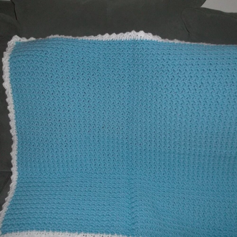 BABY BLANKET HANDMADE, CROCHET NEW, NEVER USED